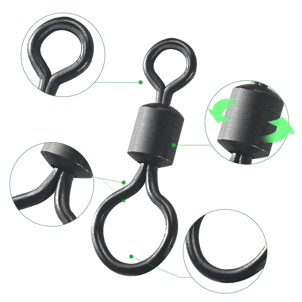 100 шт. вертлюгов для карповой – обзор и цена Fishing Equipment Carp